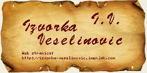 Izvorka Veselinović vizit kartica